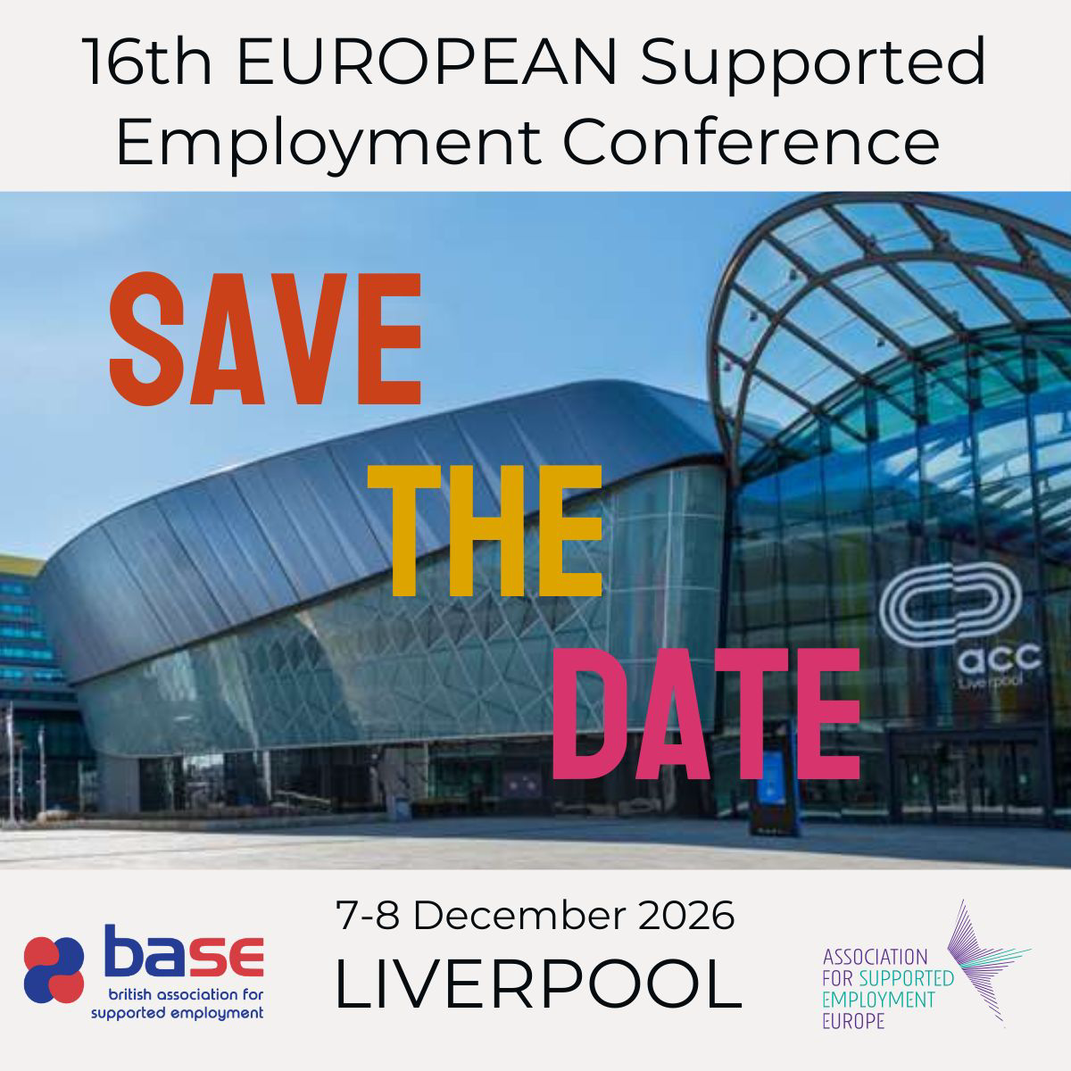 16th European Supported Employment Conference Liverpool 2026